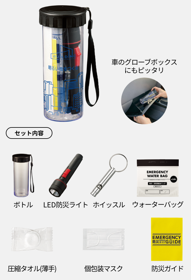 防災緊急7点セット ボトルタイプ